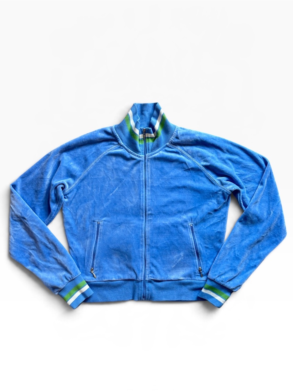 Y2K Sportek Blue Velour Tracksuit Matching Set